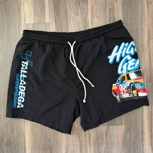 Culture Kings Men’s XL Talladega Black 'High Gear' Racing Swim Shorts